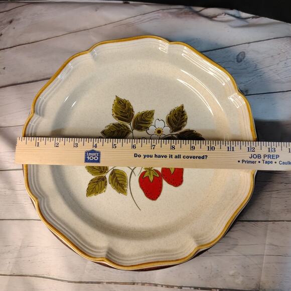 Vintage MIKASA Strawberry Festival 12 1/2" Round Chop Plate Platter Japan - Picture 5 of 8